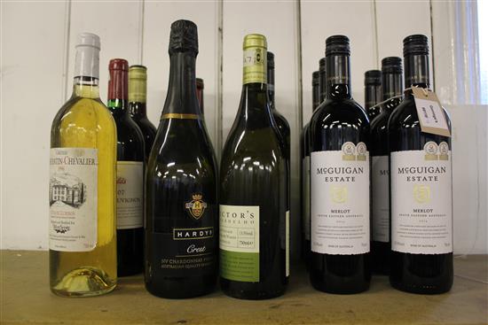 15 bottles of mixed wines